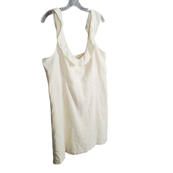 Old Navy Dresses & Skirts - Old Navy Size XL Dress Ruffle Tank Smocked Back Linen Blend Knee Beachy Summer